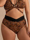 Bikini Bottoms Slip High Waist Leo