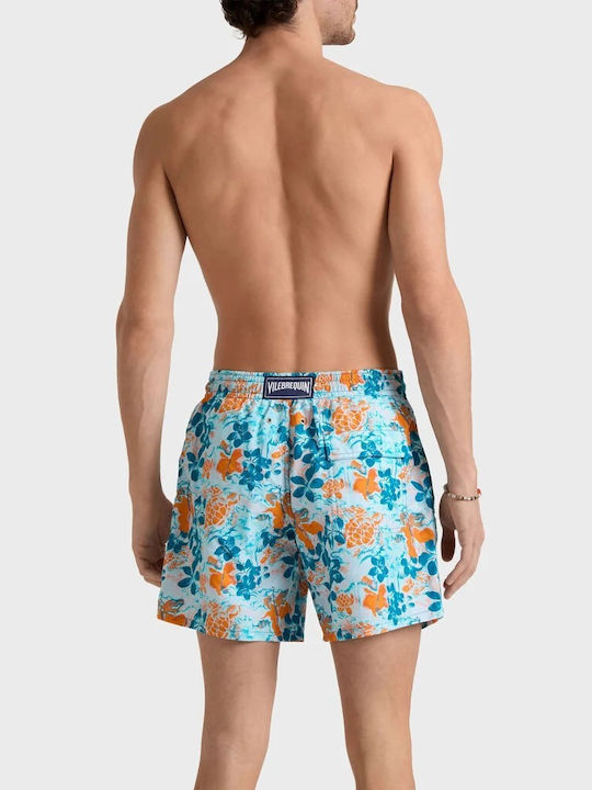 Men's Swimwear Shorts Light Blue Floral