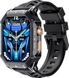 Cubot X1 Aluminium Smartwatch mit Herzfrequenzsensoren Schwarz