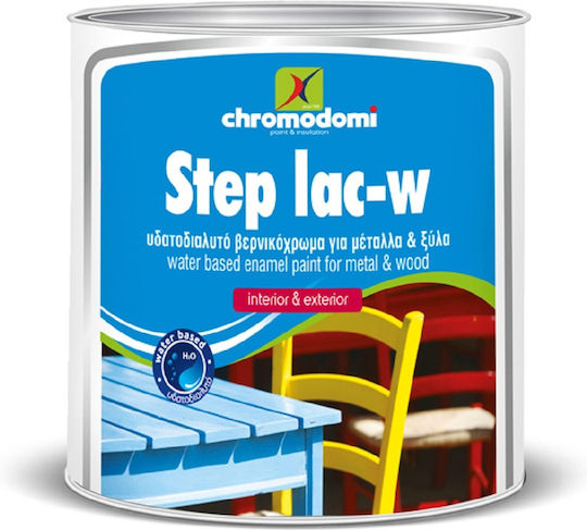 Χρωμοδομή Βερνικόχρωμα Νερού Step Lac-W 0.75lt Μαύρο Γυαλιστερό