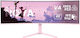 Arozzi AZ-NO-49TUW165-PNK Monitor Ultrawide Curbat 49" 5120x1440 165Hz cu Timp de Răspuns 4ms GTG Roz