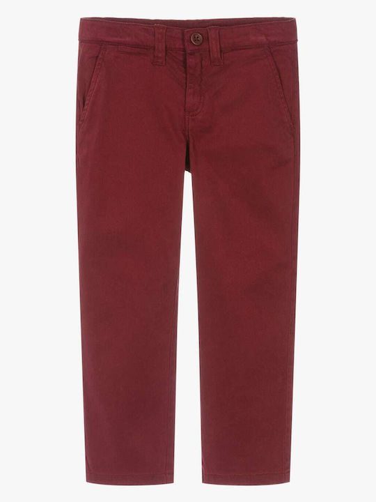 Guess Παιδικό Παντελόνι Chino Μπορντω