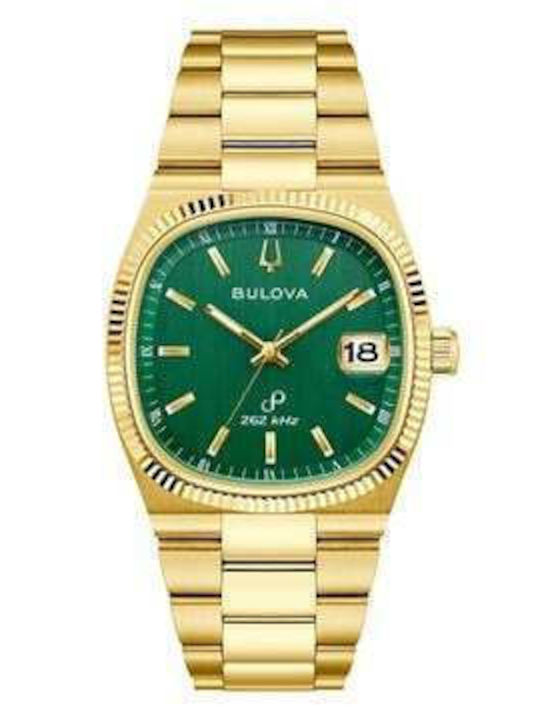 Bulova Precisionist Men's Battery Watch with Gold Metal Bracelet
