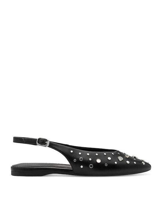 Women's Ballerina Shoes Slingback With Strap In Black Colour