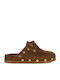 Flat Mules σε Καφέ Χρώμα