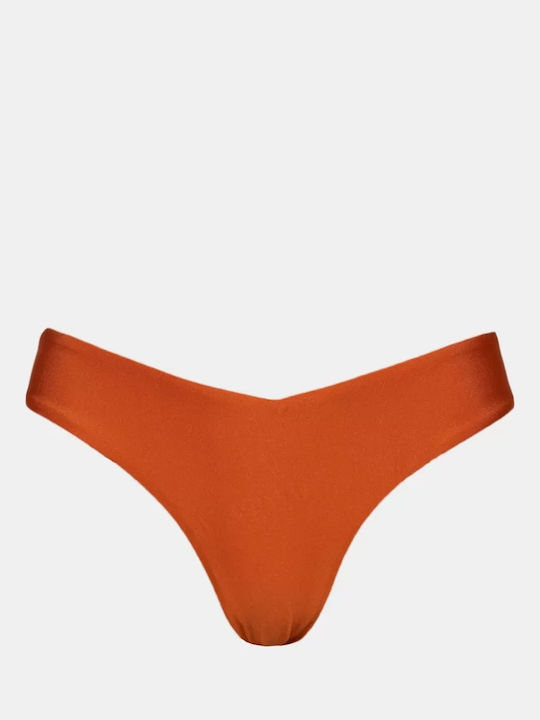 Rock Club Bikini Slip Terracotta
