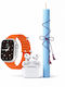 Roza Easter Candle Set Smartwatch Orange New Generation Wireless Bluetooth Earphones & 7 Straps – Blue Candle 30cm