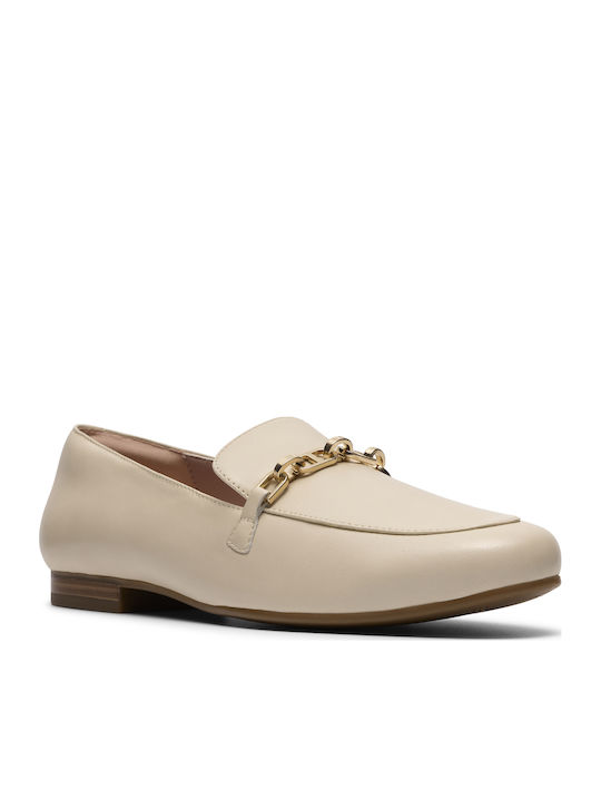Mocasini De Damă Din Piele În Culoare Albă