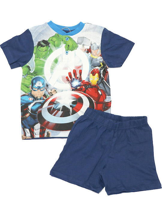 Marvel Pijamale Copii Vara Albastru Închis