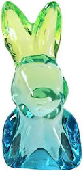 Crystal-bunny Blue Glass 6x5x12 Cm Spray Painted Color