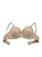 Beige Büstenhalter mit leichter Polsterung