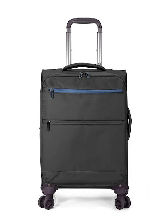Benzi Medium Fabric Suitcase Black with 4 Wheel...