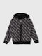 Kinder-Strickjacke mit Kapuze P9ui-schwarz