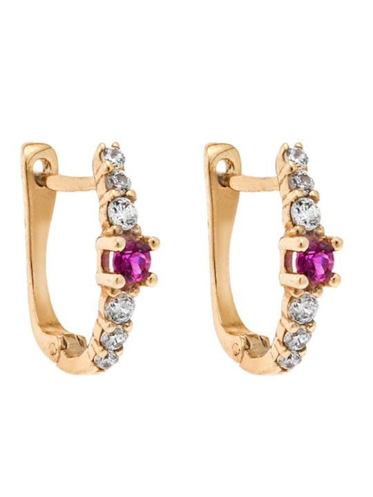 Ohrringe Ohrhänger aus Gold 14K mit Steinen Ohrringe Ohrhänger aus Gold 14K mit Steinen