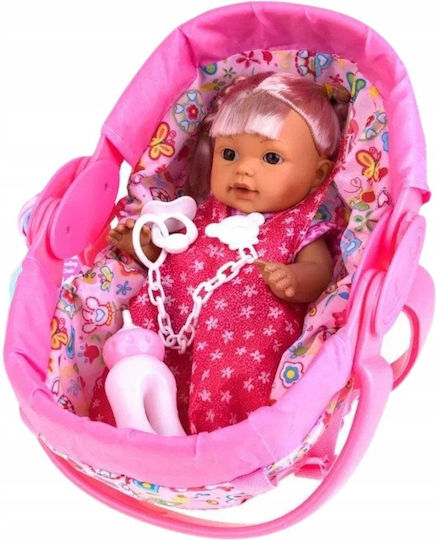 Baby Doll In Carrier Bottle Pacifier Talks Babbles Pees