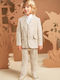 Baby Bloom Boys' Baptism Suit with Blazer Beige 5 Pieces