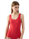 Sleeveless Red Women's Tank Top