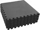 vidaXL Δάπεδα Παζλ Γυμναστηρίου Μαύρα 60x60x1cm 24τμχ