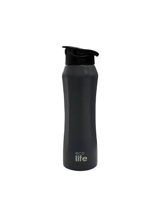 Ecolife Παγούρι Ανοξείδωτο Ποδηλάτου 550ml Γκρι