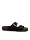 Leather Men's Sandals in Black Colour