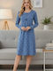 Winter Women's Blue Nightgown