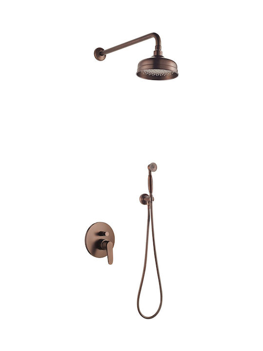 Omnires Set Mixer Telefon și Cap De Duș Încorporat Pentru Duș Cupru