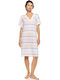 Pink Label Pink Label Sommer Nachthemd Sunset Stripe