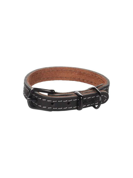 Flamingo Κολάρο Σκύλου Collar Montana Leather Black Xxl 53-63cm X 28mm