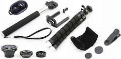 Selfie Stick Xrec Σετ Selfie 5 1 Τρίποδο 3x Φακός Τηλεχειριστήριο Μονοπόδι Βάση