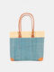 Straw Women's Turquoise Handbag