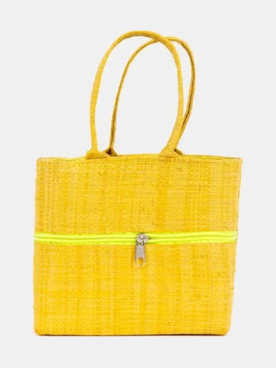 Rock Club Straw Women's Yellow Handbag