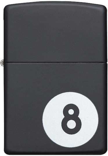 Αναπτηρας Βενζινης Zippo 28432 Eight Ball Μαυρο Ματ
