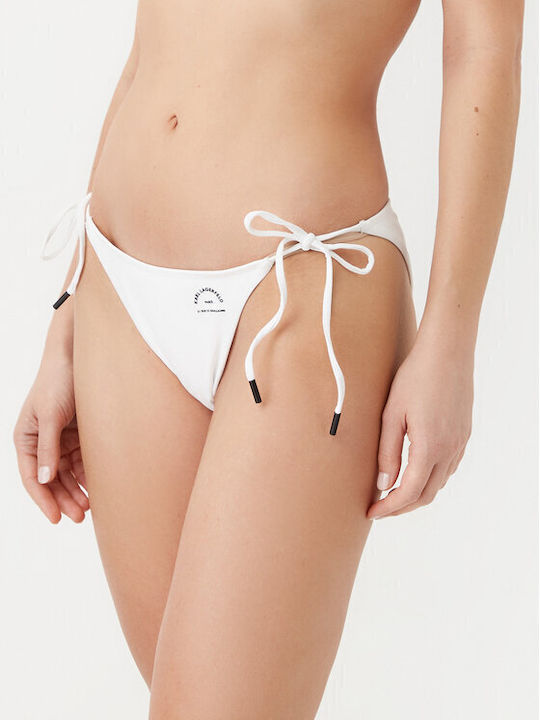 Bikini Slip με Κορδονάκια White