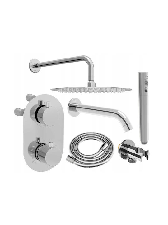 Mexen Mexen Eingebaute Wasserhähne für Dusche Silber