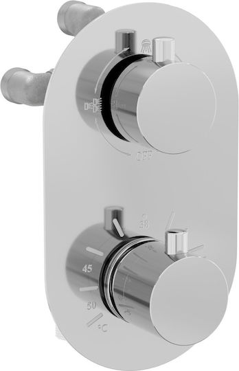 Mexen Built-in Faucet Mixer For Bathtub Silver