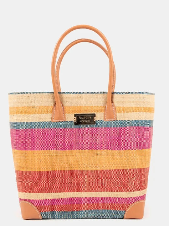 Raffia Medium Straw Women's Tote Handbag Multicolour