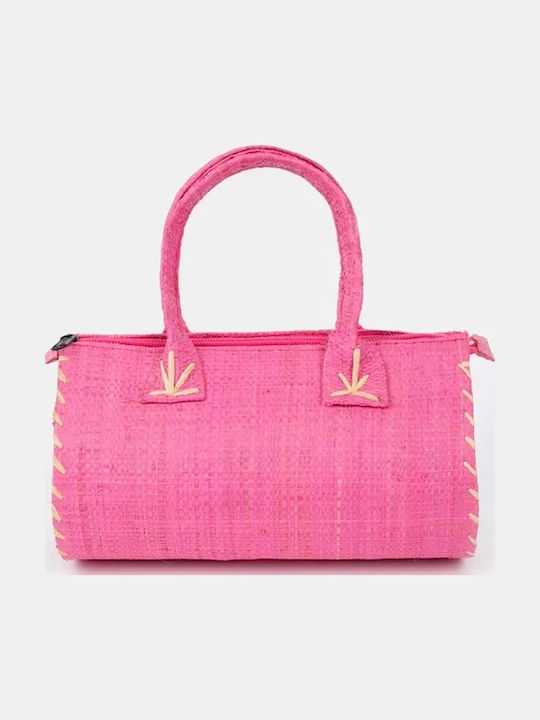 Rock Club Straw Women's Pink Handbag