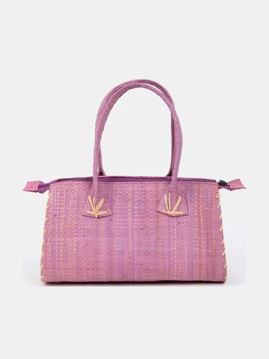 Straw Women's Handbag Lilac