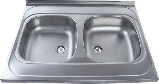 Alveus Drop-In Кухненска Мивка Inox 60x80см Сива