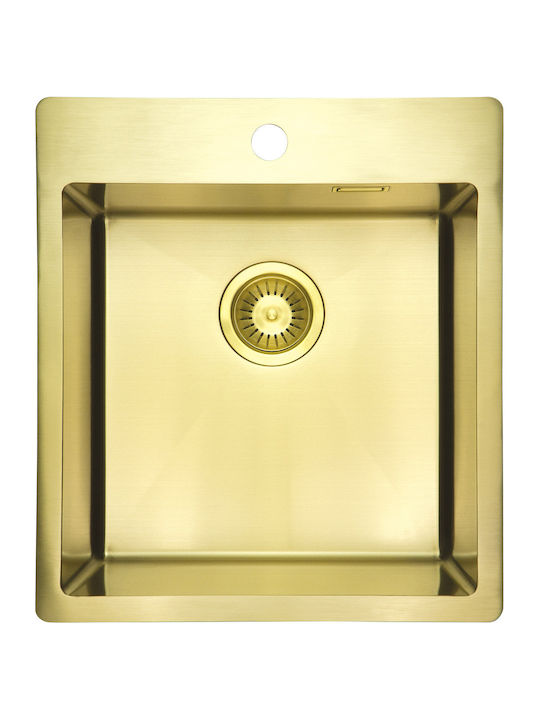 Deante Вграден Кухненски Мивка Inox Матиран 50.5x45см Златист