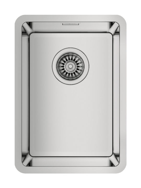 Teka Linea Rs15 Υποκαθήμενος Νεροχύτης Inox Μ44xΠ31cm Γκρι