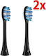 Original Truelife Sonicbrush Clean Whiten Toothbrush Head Black 2 Pcs