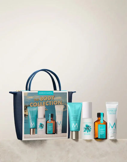 Moroccanoil Greetings From The Body Collection Hair Care Set With Oil & Toiletry Bag 5 Pieces