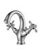 Omnires Retro Silver Salon Shampoo Bowl Mixing Sink Faucet