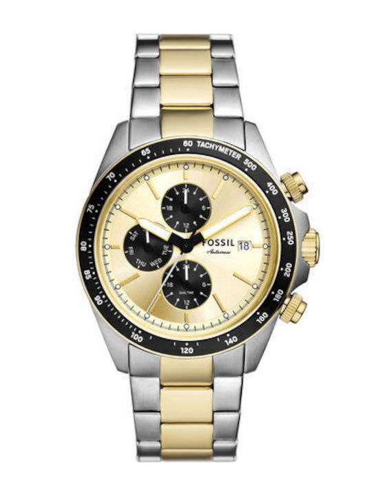 Fossil Autocross Мъжки Часовник 42mm Хронограф На Батерия Със Златист Неръждаем Стоманен Гривна