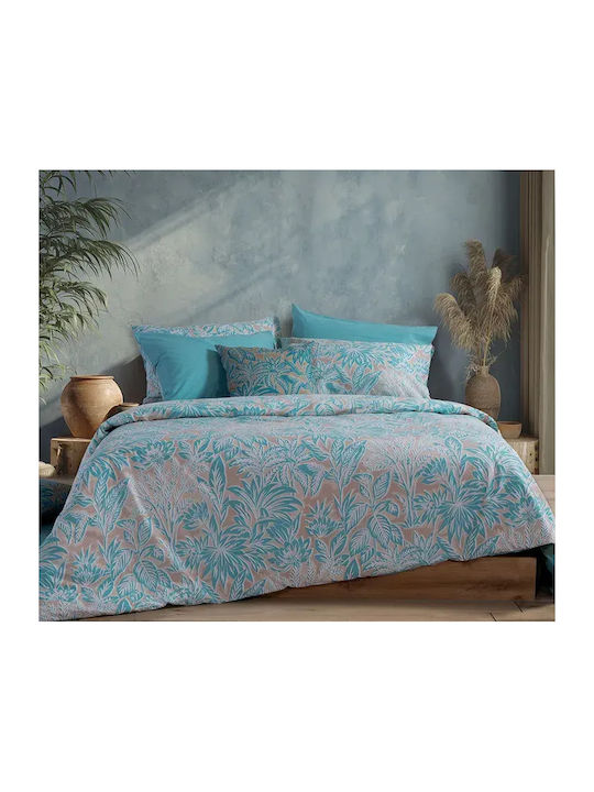 Nef-Nef Homeware Charisma Подредба Чаршафи King Size с Еластична Лента 240x270+35см Сини (4 Бройки)