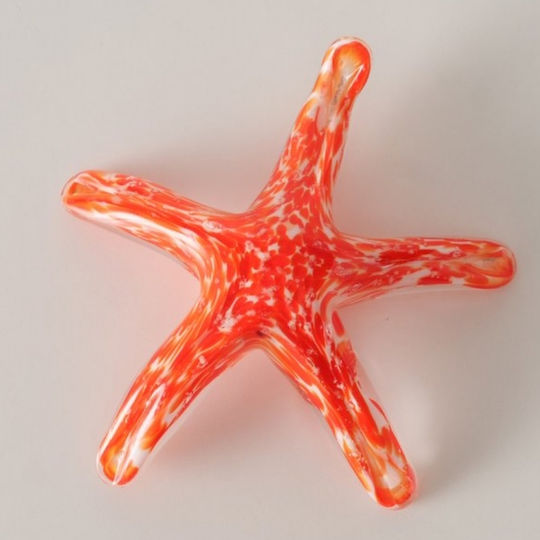 Starfish Διακοσμητικός Γυάλινος Αστερίας 11 Εκ Πορτοκαλί