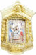 Gips Kerzenhalter Jungfrau Maria Kind Haus 16x14x24cm Ext 9918