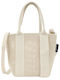 Stoff Damenhandtasche Crossbody Beigen