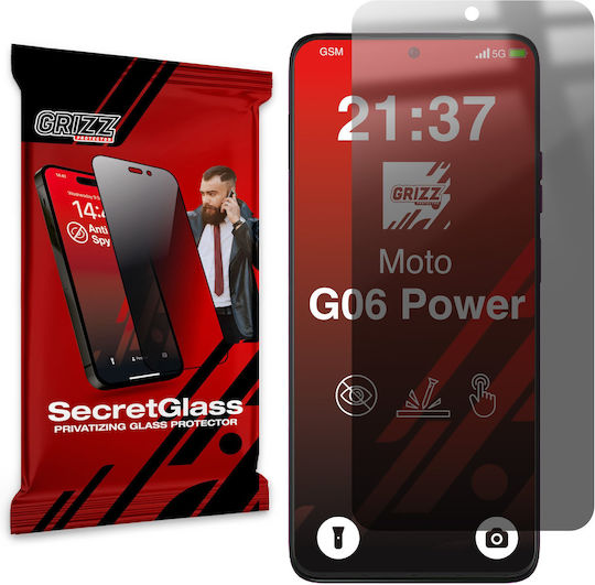 GrizzGlass Secretglass Matt Datenschutz Displayschutzfolie Für Motorola Moto G06 Power